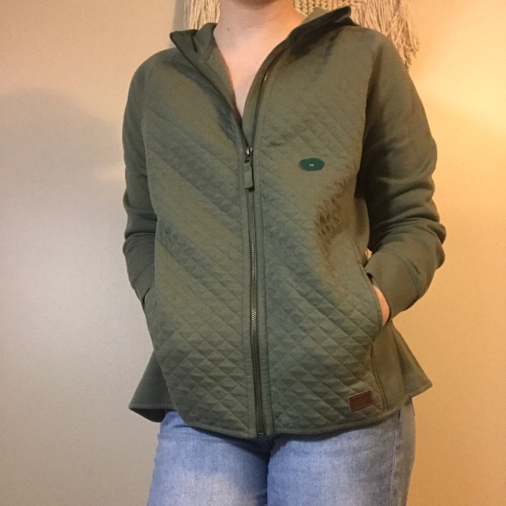 NWT Quilted zip up LL Bean sweatshirt